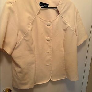 Wear Abouts Cream Short Sleeve Blazer
